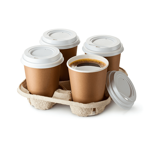Brown Kraft Cup Carry Trays
