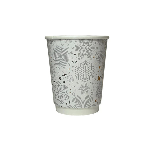 8oz Recyclable Christmas Paper Coffee Cup – Box of 500