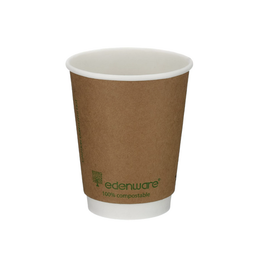 Edenware Compostable Double Wall Paper Cup - Box of 500