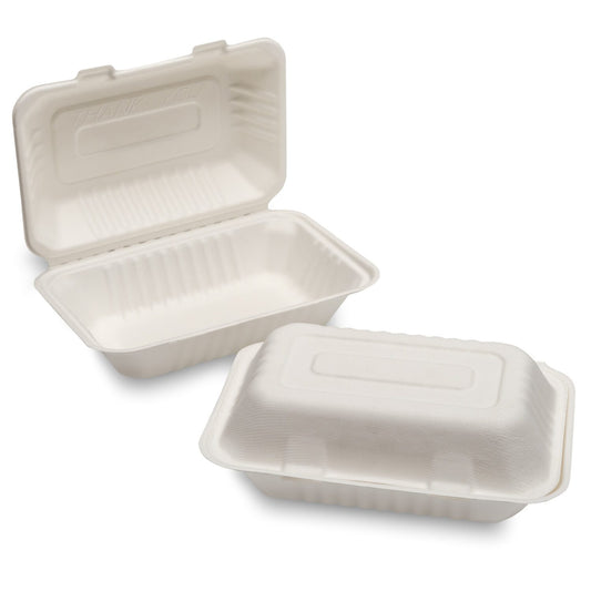 Rectangle Bagasse Clamshells