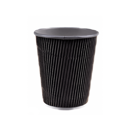 Black Ripple Double Wall Paper Cup - Box of 500
