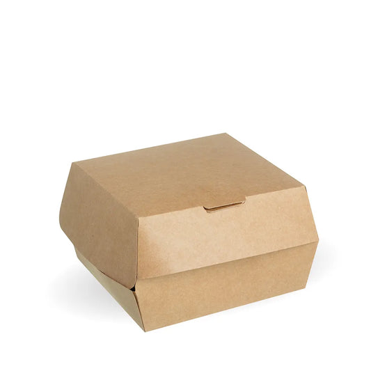 Compostable Kraft Burger Clamshell Box - Pack of 600