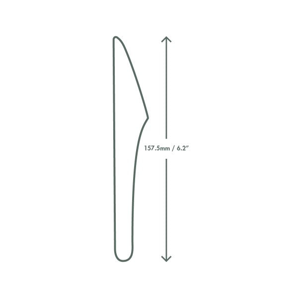 Vegware 6.2in Compostable Paper Knife - Pack of 1000