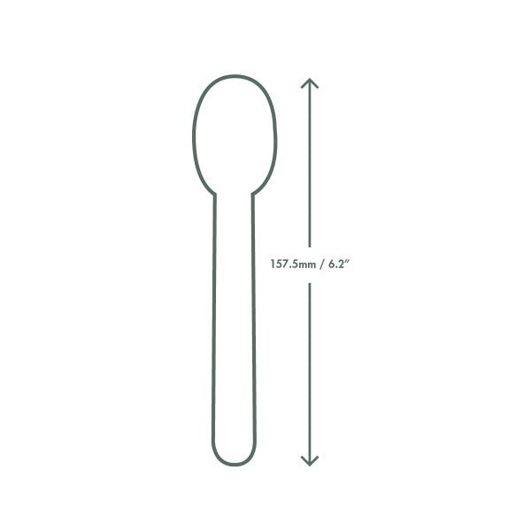 Vegware 6.2in Compostable Paper Spoon - Pack of 1000