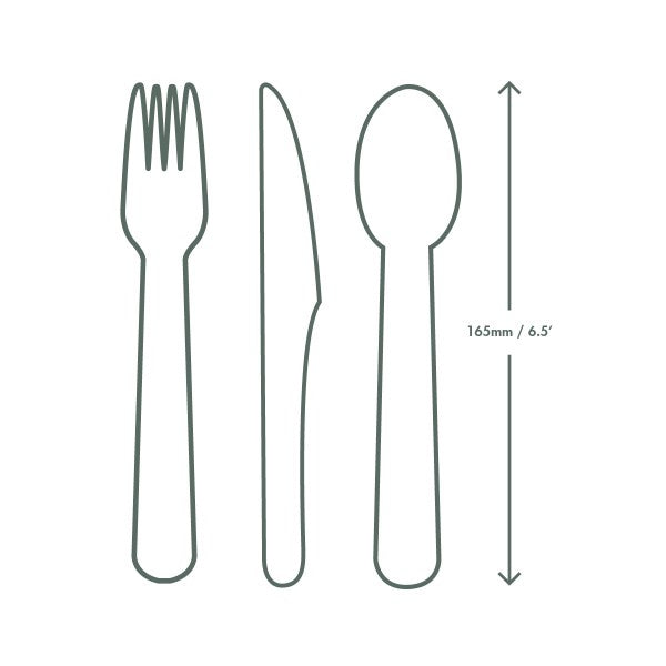 Vegware Compostable Wooden Cutlery Kit - Case of 250