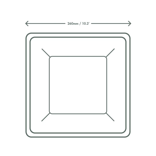 Vegware Square Bagasse Plate - Pack of 500