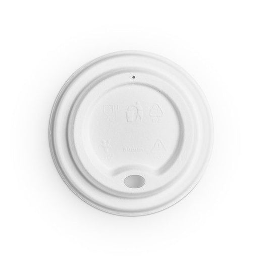 Vegware White Moulded Fibre Lid - Box of 1000