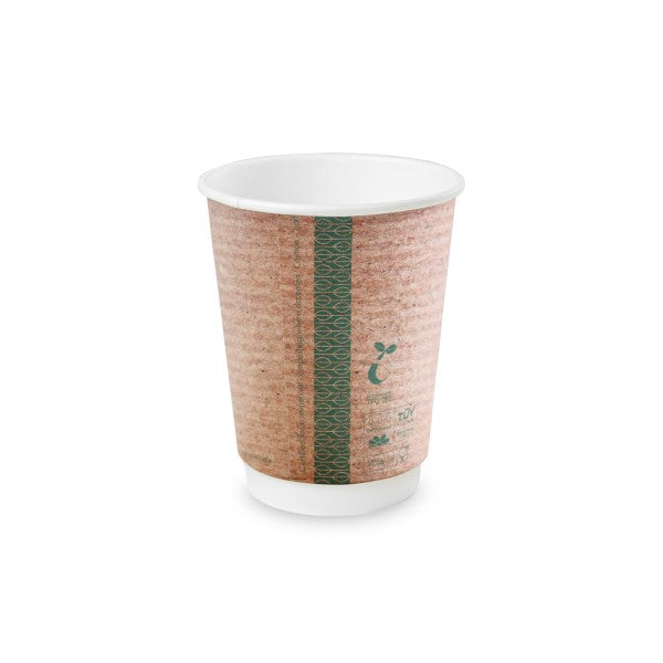 Vegware PLA Kraft Double Wall Cup - Box of 500