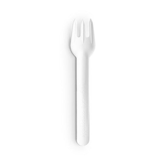 Vegware 6.2in Compostable Paper Fork - Pack of 1000