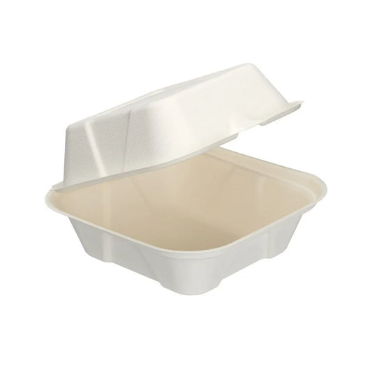 Edenware Square Bagasse Burger Box 6-Inch - Pack of 500