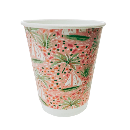 8oz Summer Design Takeaway Coffee Cups - Box of 500