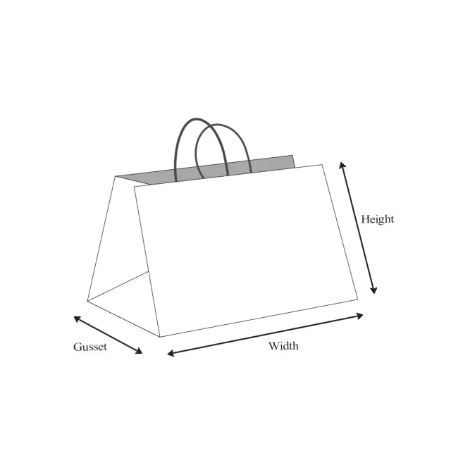 Wide Base Kraft Paper Bag with Twist Handles (Pack of 200)