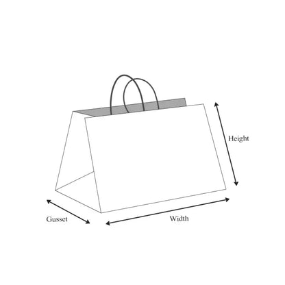 Wide Base Kraft Paper Bag with Twist Handles (Pack of 200)